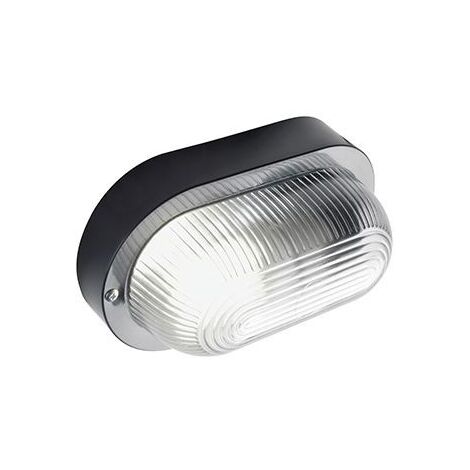 Plafón resina eco oval linea negra