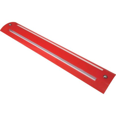 Plafón rubi retangular 2x24w g5 t5 l.66xan.17,5xal.5cm rojo
