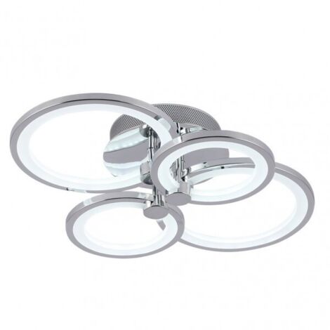 Plafon Sydney 96w 3000-4000-6500k Cromo 13,5x54x40 Cm 7200lm Regulable,memoria Y C.remoto