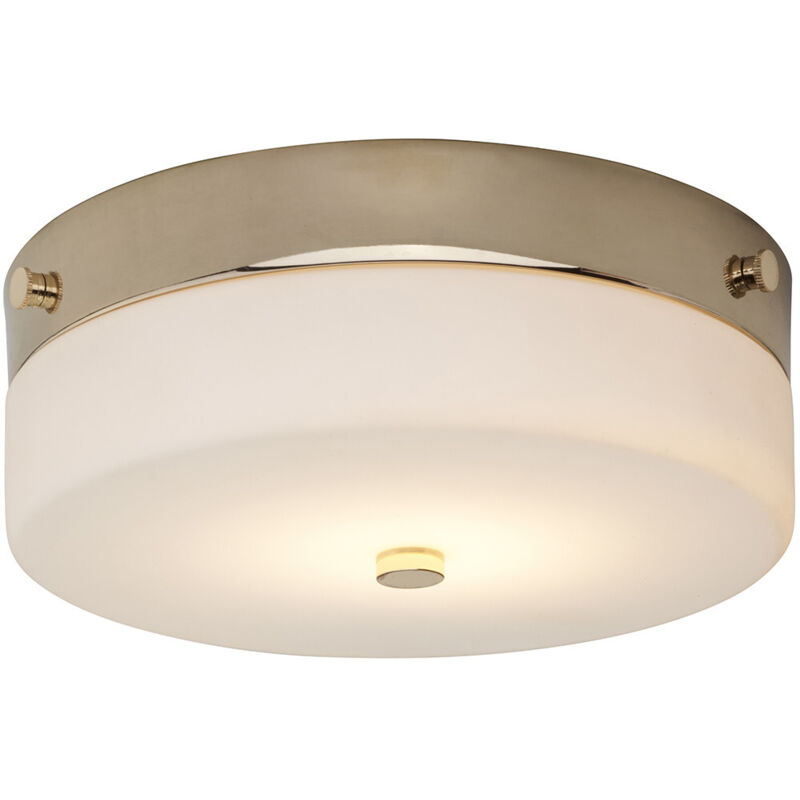 

Plafón Tamar, 23.5 cm, oro pulido, vidrio opal, LED, IP44