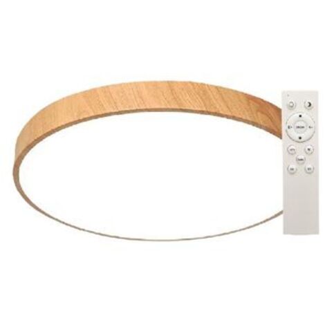 Plafón techo LED Andra redondo 30W 3000K a 6500K IP44 regulable Efecto madera