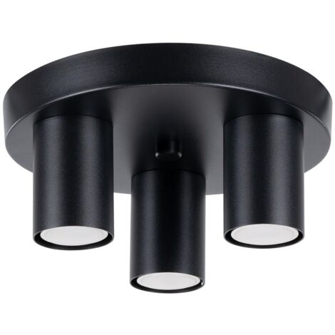 Plafón Vaza negro, 3 luces