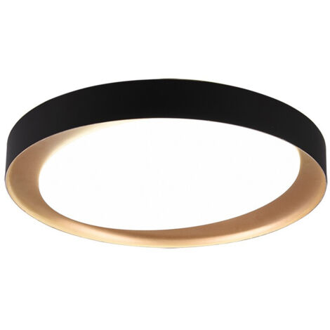 Plafón Zeta Led Regulable Ø48 cm Negro Y Oro Trio Lighting