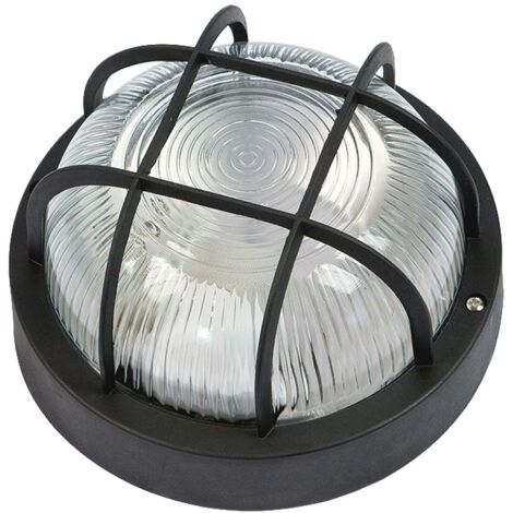 Plafond Applique Round Brixo à usage externe Hauteur de 17 cm black