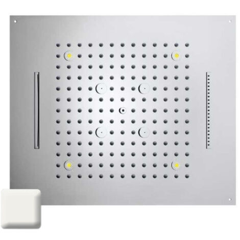 Plafond de douche 4 jets LED RGB chromothérapie blanc mat Dream - BOSSINI H389080045