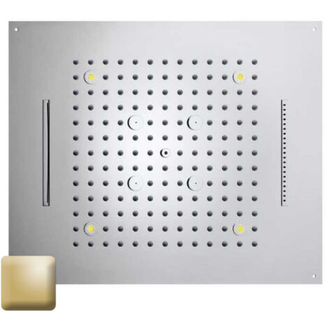 Plafond de douche 4 jets LED RGB chromothérapie or Dream - BOSSINI H389080021