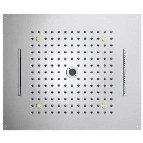 Plafond de douche 4 jets LED RGB, et flexible chromé Dream - BOSSINI H389090030