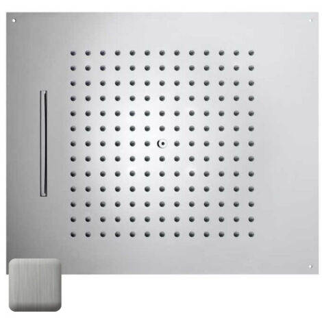Plafond de douche à 2 jets et avec flexible acier brossé Dream - BOSSINI H389250075