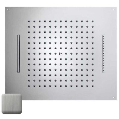 Plafond de douche à 3 jets et avec flexible acier brossé Dream - BOSSINI H389270075