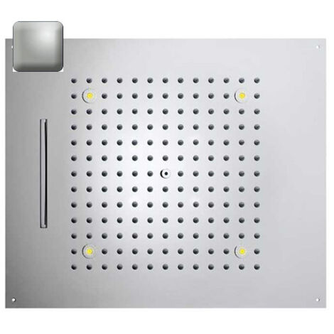 Plafond de douche pour chromothérapie inox mat brossé Dream - Bossini H389050075