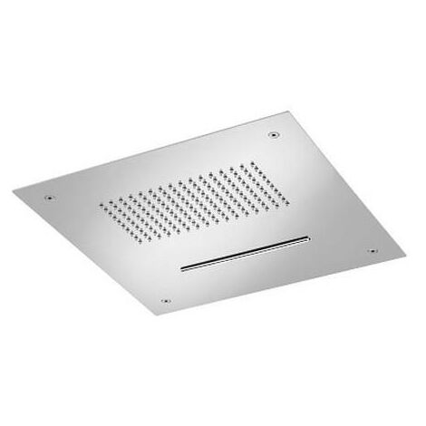 PLAFOND DOUCHE ENCASTRE 380-380 PLUIE + CASCADE CHROME - CRISTINA ONDYNA PD04451