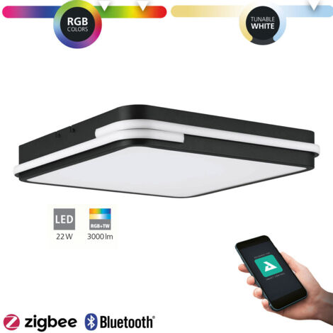 Plafond Genovese-Z Plastic blanc LED 22W 2700-6500K L: 47 cm B: 47 cm H: 7cm Dimmable