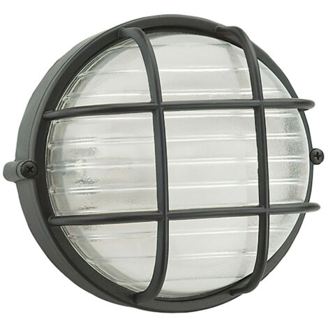 Plafond industriel ip54 rond noir