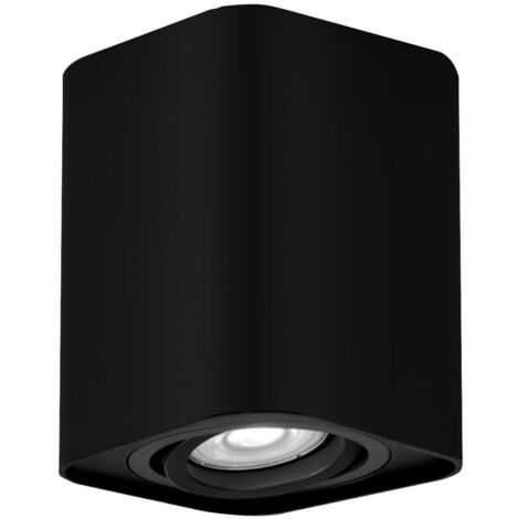 Plafond / lampe encastrée Kobald aluminium Matt Black Gu10 1x Max 42W H: 10,5 cm L: 9cm Dimmable