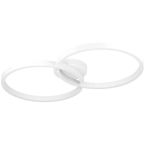 Plafond LED Amandolo Aluminium, acier, blanc en plastique 19,5W 2700-6500K L: 67,5 cm B: 38 cm H: 6,5 cm