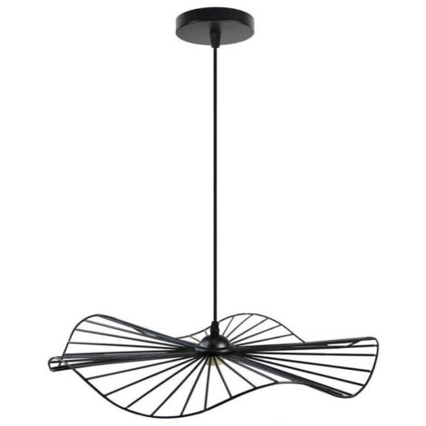Plafond Lustre Suspendu Plafonnier Rond Lampe E27 B31       Noir