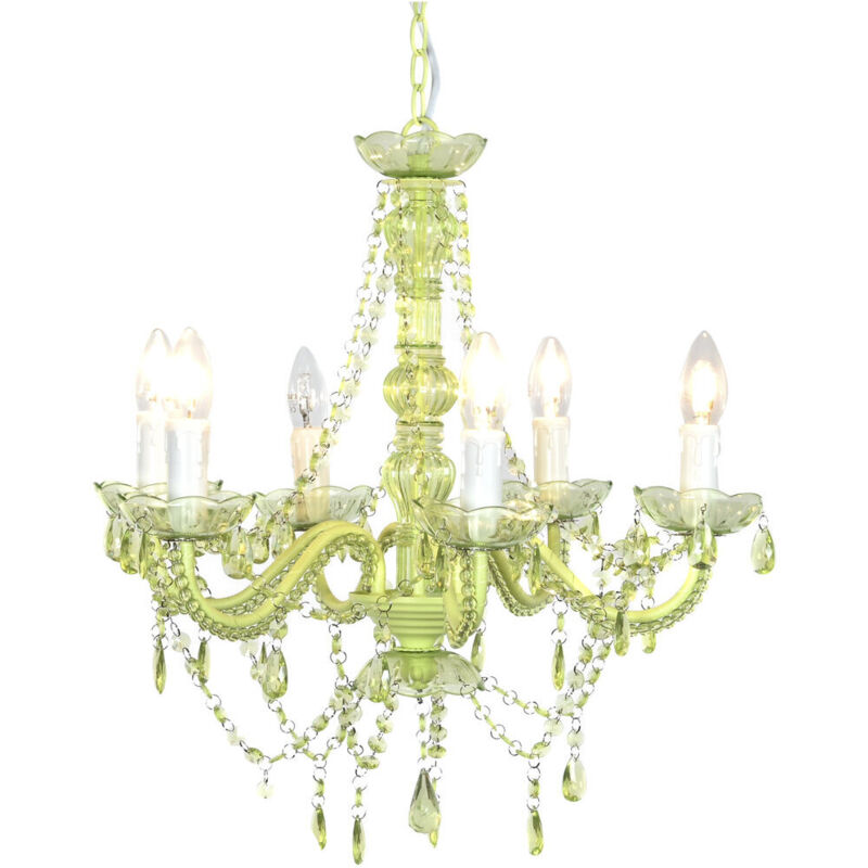 Plafonnier Acrylique Métal 51X51X100 Vert