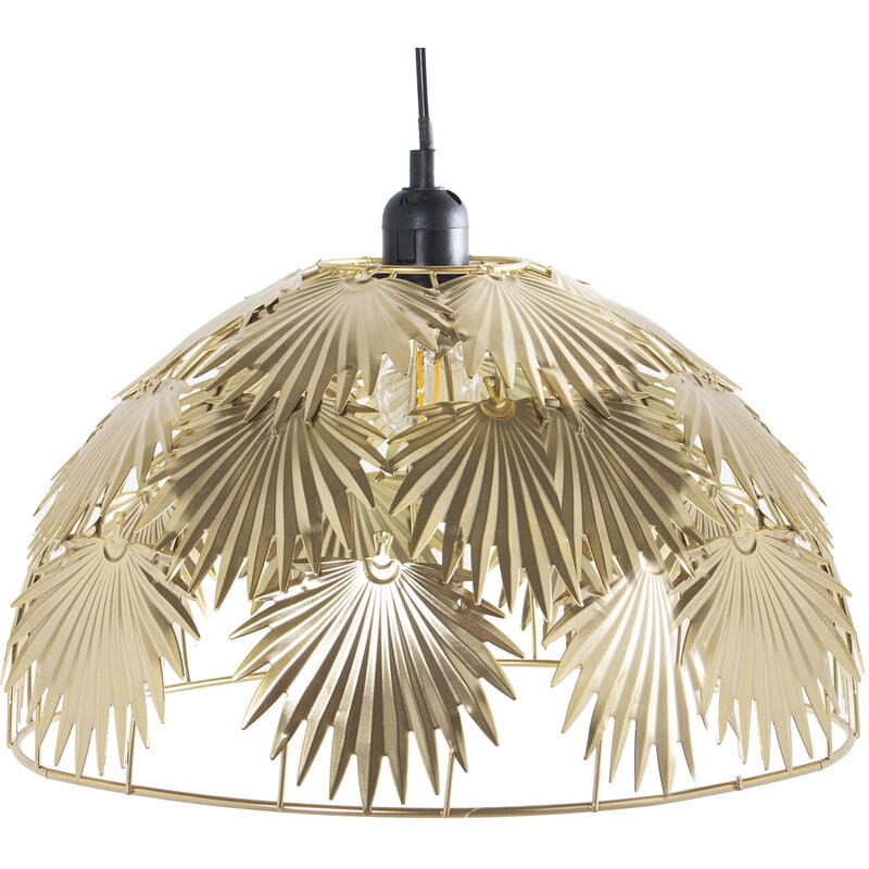 Plafonnier Métal Doré +91197, 1Xe27 Max40W Non Inclus °35X20 Cm Câble:80 Cm