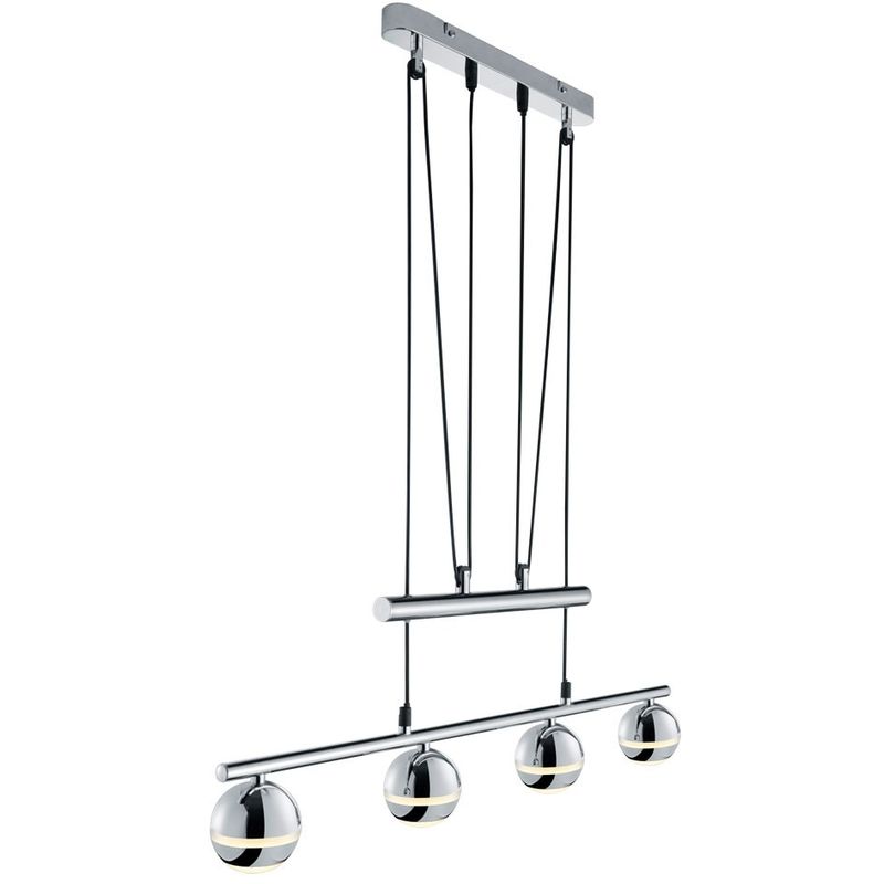 Trio - SMD-LED 15,2 watts suspension suspension éclairage salle à manger chrome 328210406