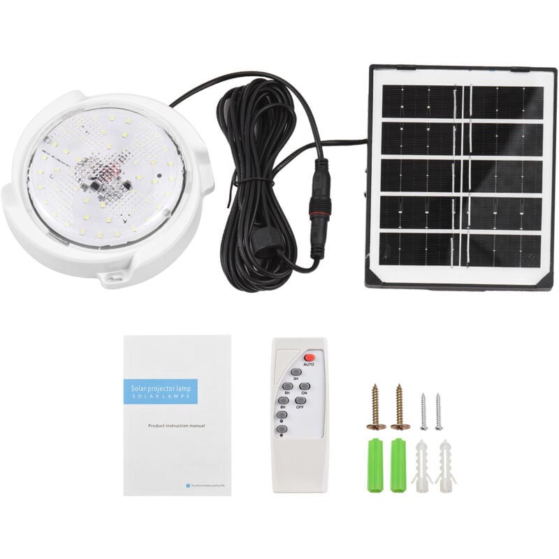 Rosvola - Plafond solaire Light High luminosité 50 lampe de shed timing avec télécommande pour la maison intérieure extérieure