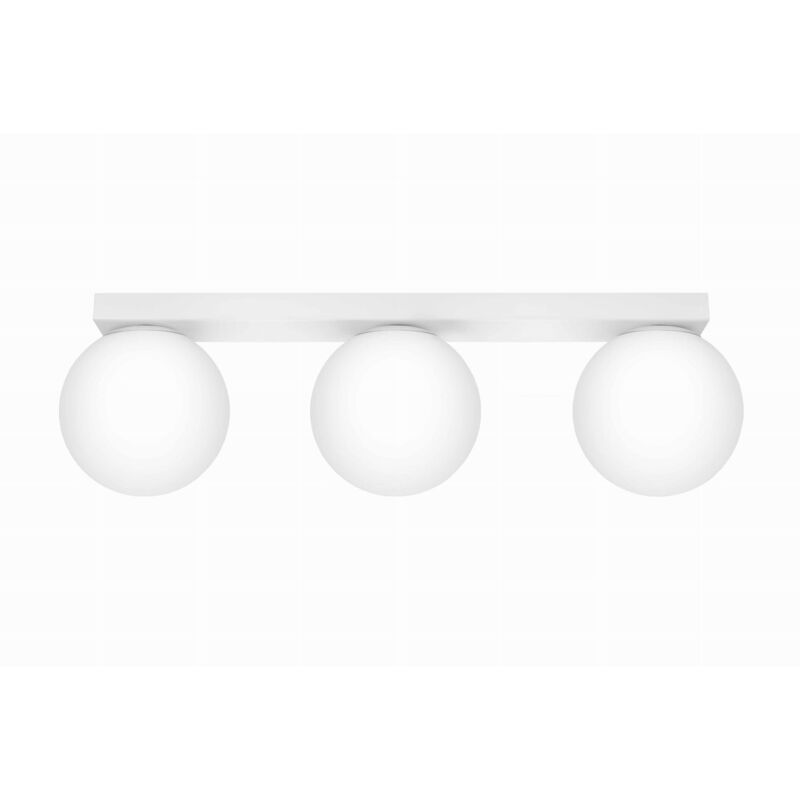 Plafonnier Yoli acier / verre 3xG9 Sollux