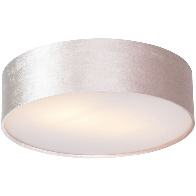 Qazqa Deckenleuchte Rosa 40 Cm Mit Goldener Innenseite - Drum