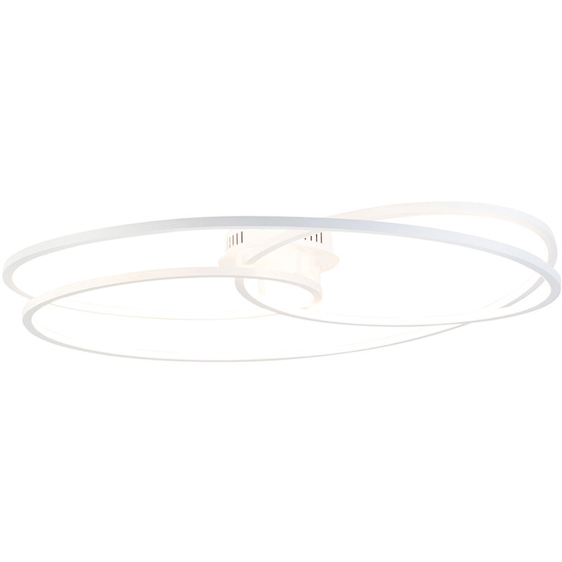 Deckenleuchte weiß 78 cm inkl. LED 3 Stufen dimmbar - Rowin