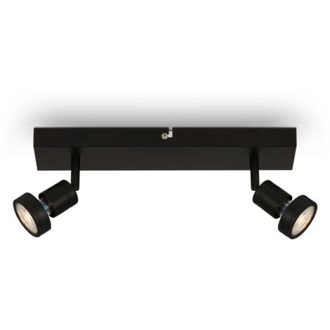 Plafoneiera a LED Lampada da soffitto Spot orientabili 5 W 2xGU10 nero Briloner