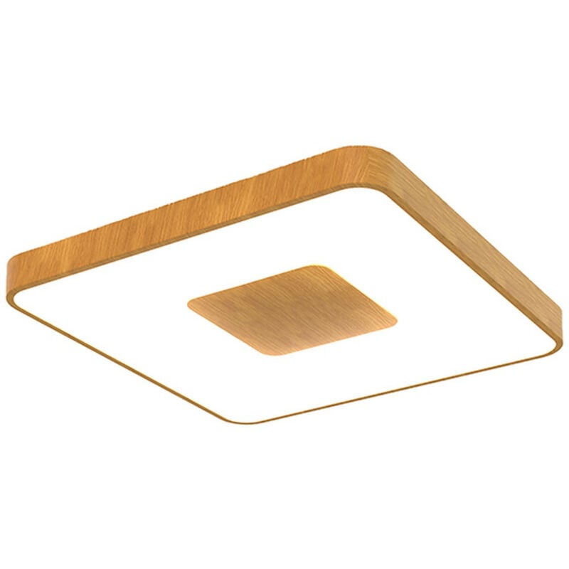 Image of Inspired Lighting - Inspired Mantra Fusion Coin Coin Square Soffitto 100W led Con Telecomando 2700K-5000K, 6000lm, Effetto Legno, 3 Anni di Garanzia