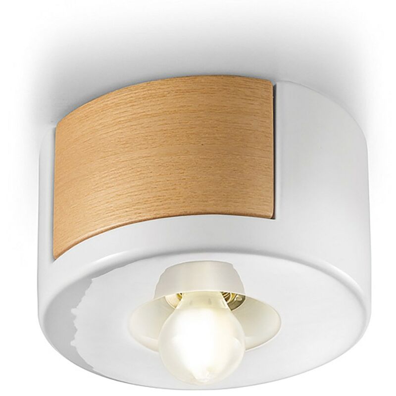 Plafoniera 1 Luce Diam.17 Cm in Ceramica Finitura