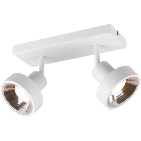 Plafoniera 2 Faretti Spot Orientabili Leon Bianco Trio Lighting