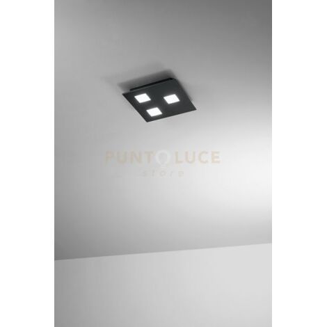 Plafoniera 3 luci PIXEL in metallo verniciato nero Attacco GX53 da 30cm