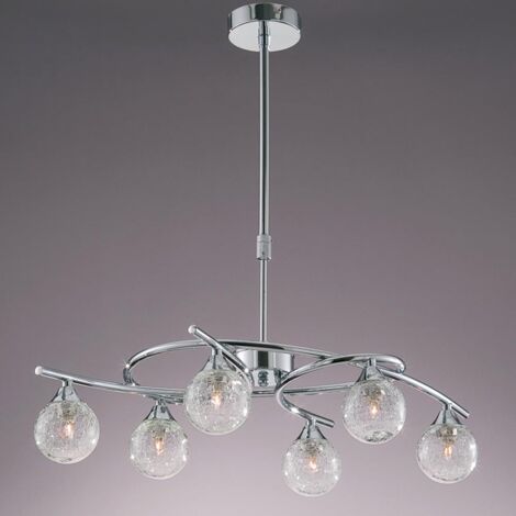 Plafoniera 6 luci LOTTO CROMO CR 046-2195-6-016