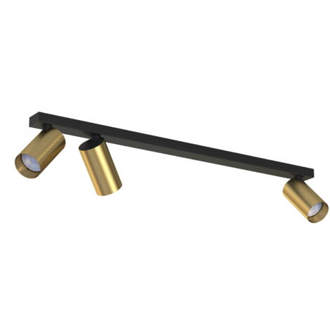 Plafoniera a barra 3 luci Nowodvorski MONO 7783 nero ottone