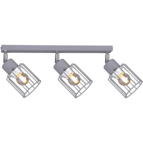 Plafoniera a barra Kaja TROY K-4582 grigia orientabile 3xE27