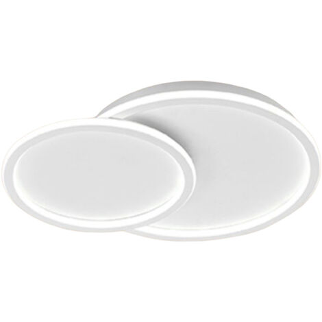 Plafoniera a led due cerchi a tripla colorazione di luce 45 watt lampada da soffitto