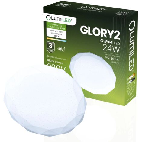 Plafoniera a LED GLORY2 24W IP44 Rotonda 35cm LUMILED