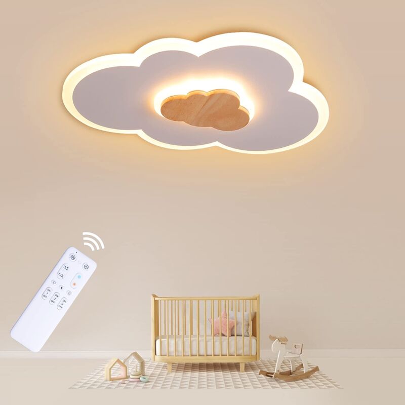Image of Plafoniera a LED, lampada da soffitto 40 cm Plafoniera per cameretta per bambini 20 W Plafoniera a LED moderna a forma di nuvola 3000 K-6000 K