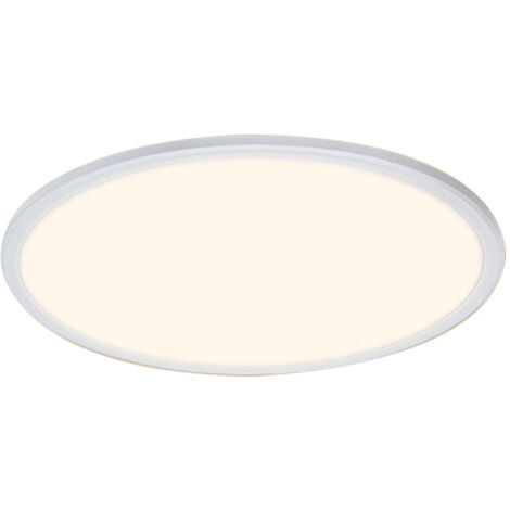 Plafoniera a LED, luce diurna "luce calda 3000K, luce neutra 4000K, luce bianca 6000K", moderna plafoniera rotonda piatta spessa e sottile per camera da letto, corridoio, cucina, bordo bianco