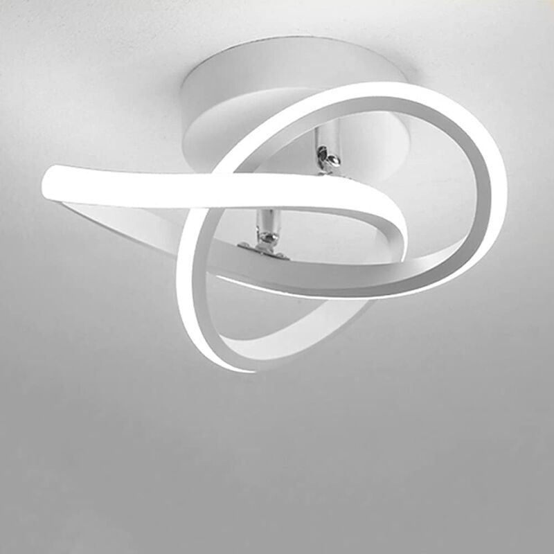 Image of Plafoniera a led moderna, lampada da soffitto in alluminio e acrilico 12W, plafoniera a led a forma di fiore per camera da letto cucina soggiorno