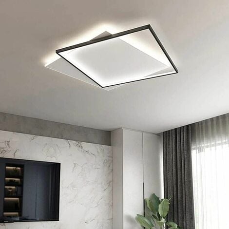 PARTENOPEA UTENSILI Plafoniera a LED moderna per soffitto da 39W Quadrati cambia 3 tonalita di luce