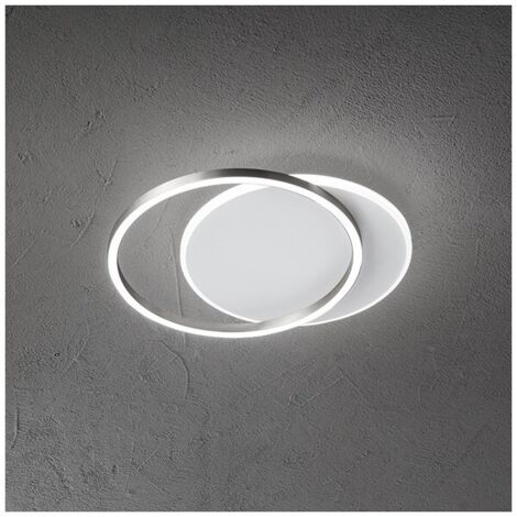 Plafoniera a led ORBIT Bianco e Grigio 43W Perenz in alluminio