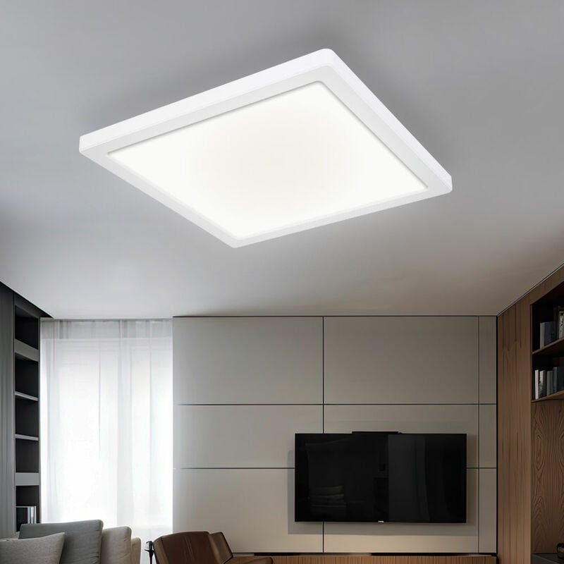 Image of Etc-shop - Plafoniera a led per soggiorno, lampada per sala da pranzo, colori della luce regolabili, 24W 2100 lm bianco caldo, bianco neutro, bianco