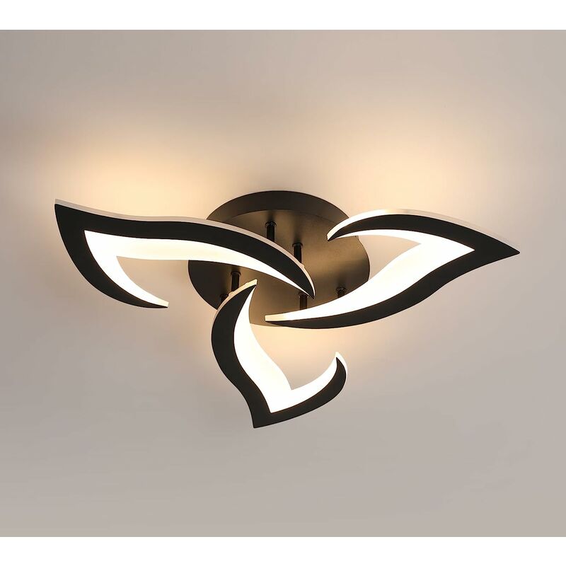 Image of Plafoniera led Design moderno Bianco Caldo 3000K Forma creativa del fiore Lampada a Soffitto Per soggiorno, camera da letto, sala da pranzo, ufficio