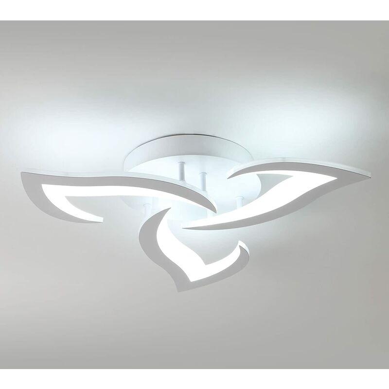 Image of Plafoniera LED 36W Design moderno Bianco Freddo 6000K Forma creativa del fiore Lampada a Soffitto Per soggiorno, camera da letto, sala da pranzo,