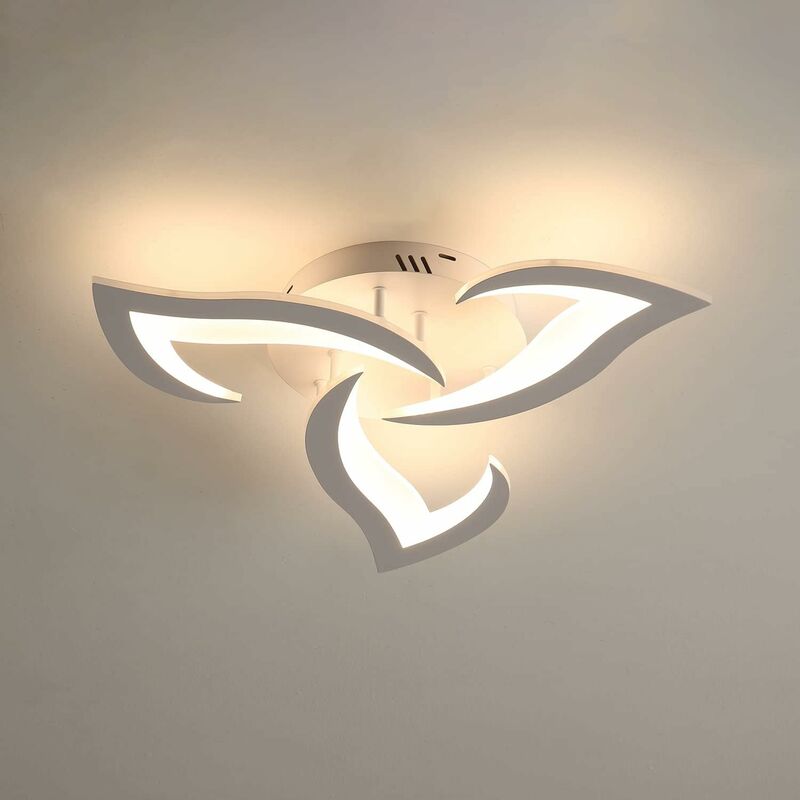 Image of Comely - Plafoniera a led, plafoniera moderna 36W 3060LM, lampada da soffitto a led in acrilico diametro 58 cm 3 luci per soggiorno camera da letto