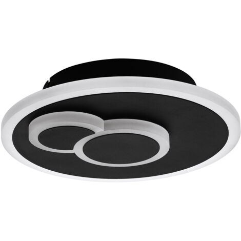 Plafoniera a LED Rotonda in Metallo Applique Cadegal - Colore: Nero