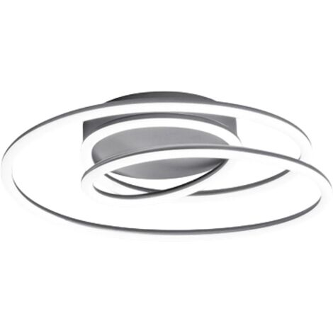 Plafoniera a led SPIRA in metallo colore Grigio metallizzato 68W Perenz