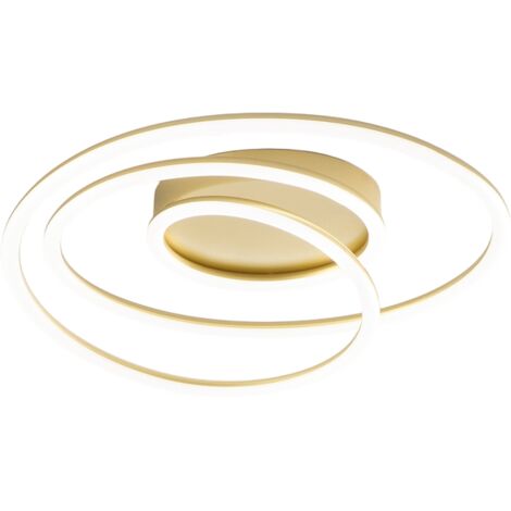 Plafoniera a led SPIRA in metallo colore Oro spazzolato 68W Perenz