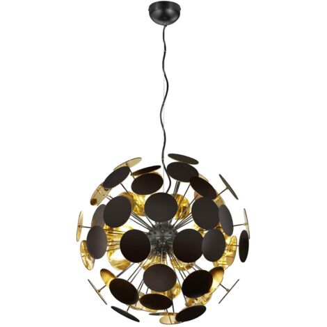 Plafoniera a sospensione faretti sala da pranzo lampada a pendolo luci trio oro nero 309900632